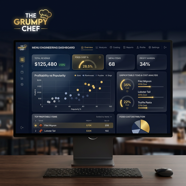 Menu Engineering App Mockup