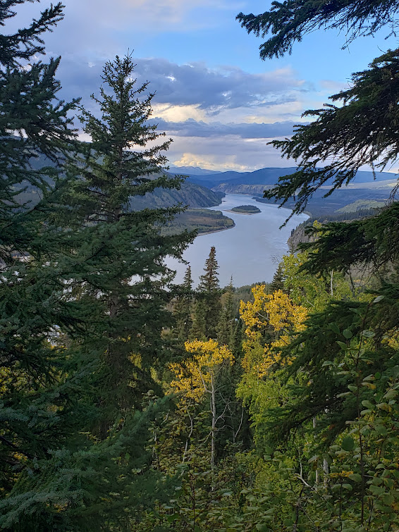 Yukon River valley in fall — Dawson City, where The Grumpy Chef rebuilt